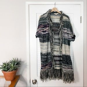 Anthropologie Knit Marled Longline Cardigan